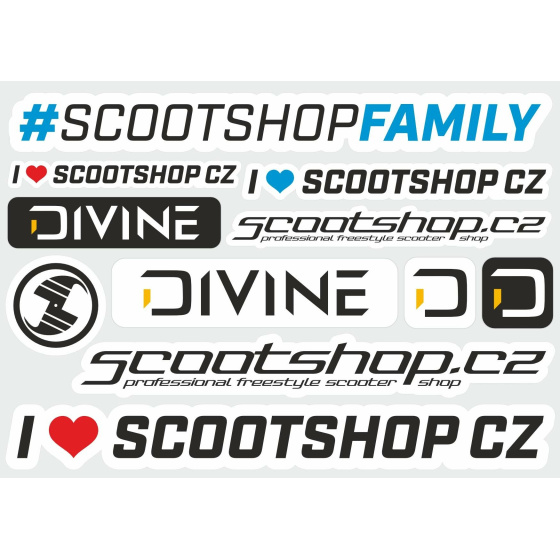 Arkusz naklejek Scootshop.cz X Divine M